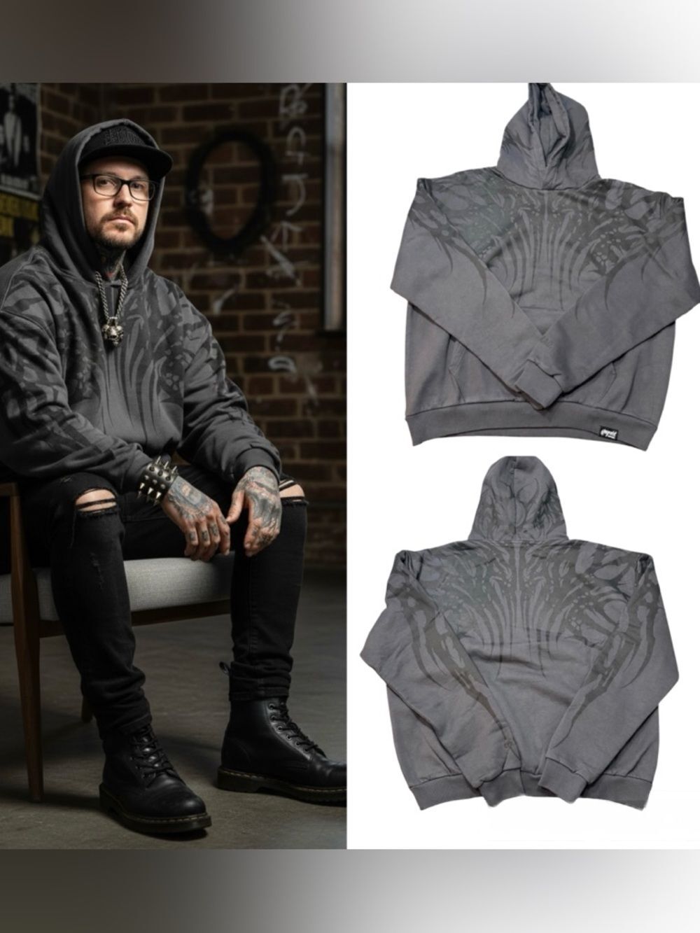 Stay Cold Apparel NECROBLADE Oversized Hoodie Size Large NWT SOLD OUT!